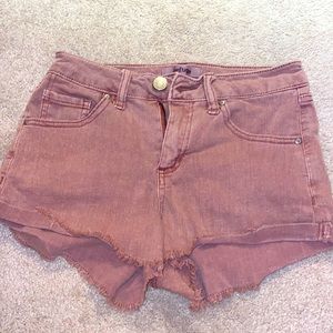 Refuge Size 0 Jean Shorts Mauve